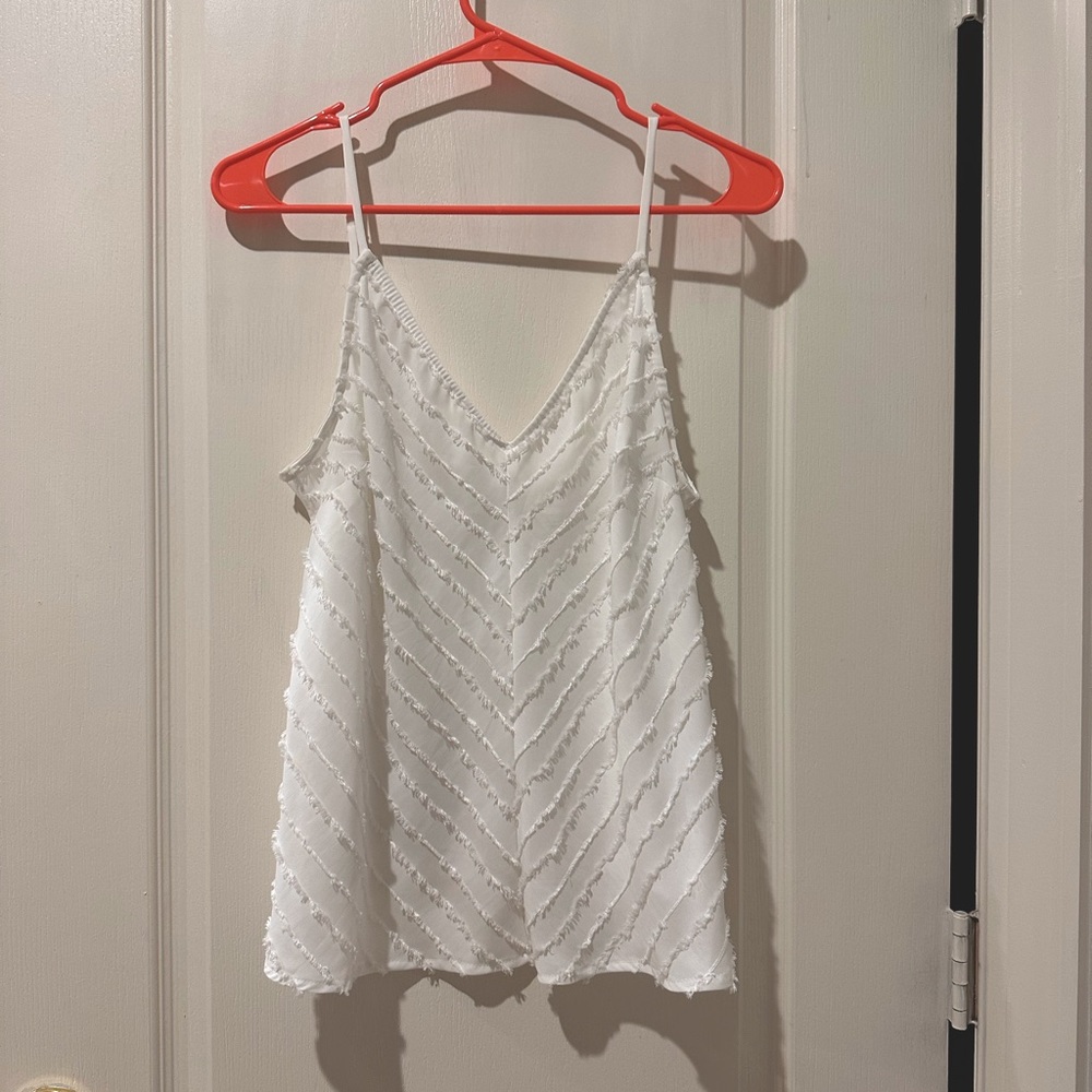 White Free People textured top. Size M